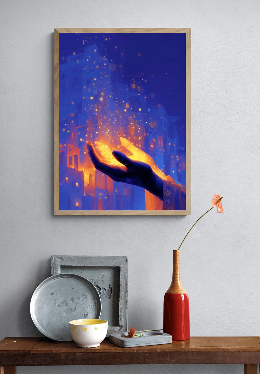 Magic Hands — Illustration Print. — room view 3