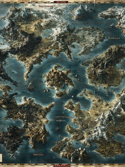 Fantasy Archipelago Map Print.