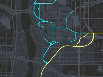 Neon City Map Poster.