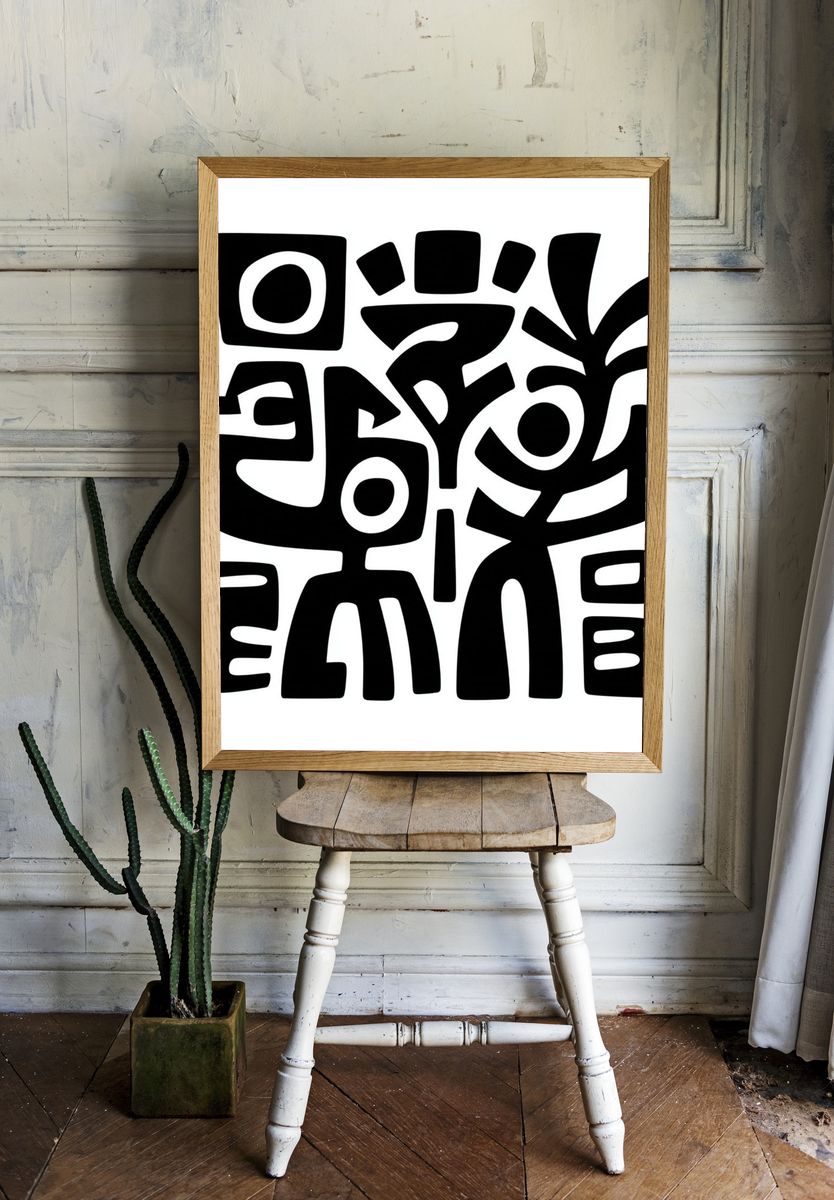 Abstract Figures — Minimalist Print room preview