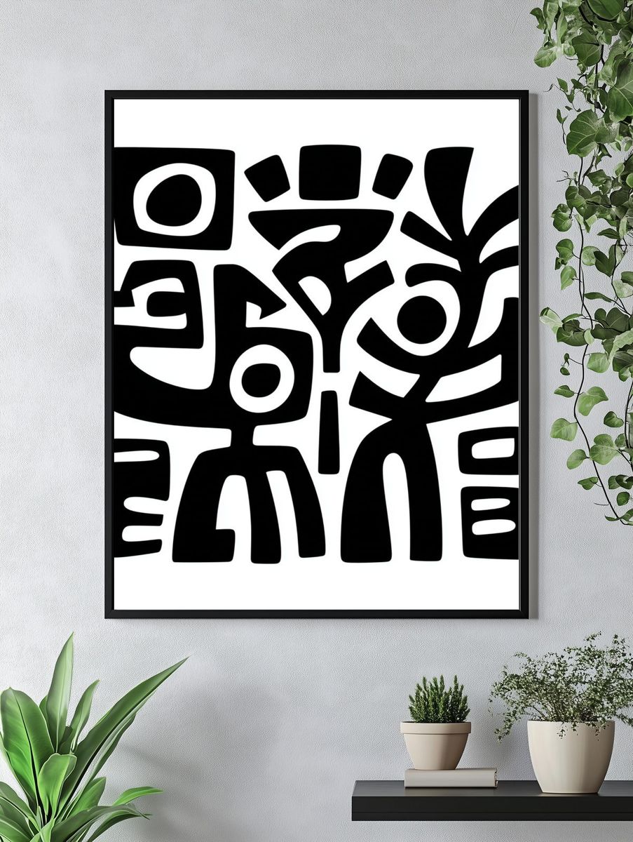 Abstract Figures — Minimalist Print. — room view 4