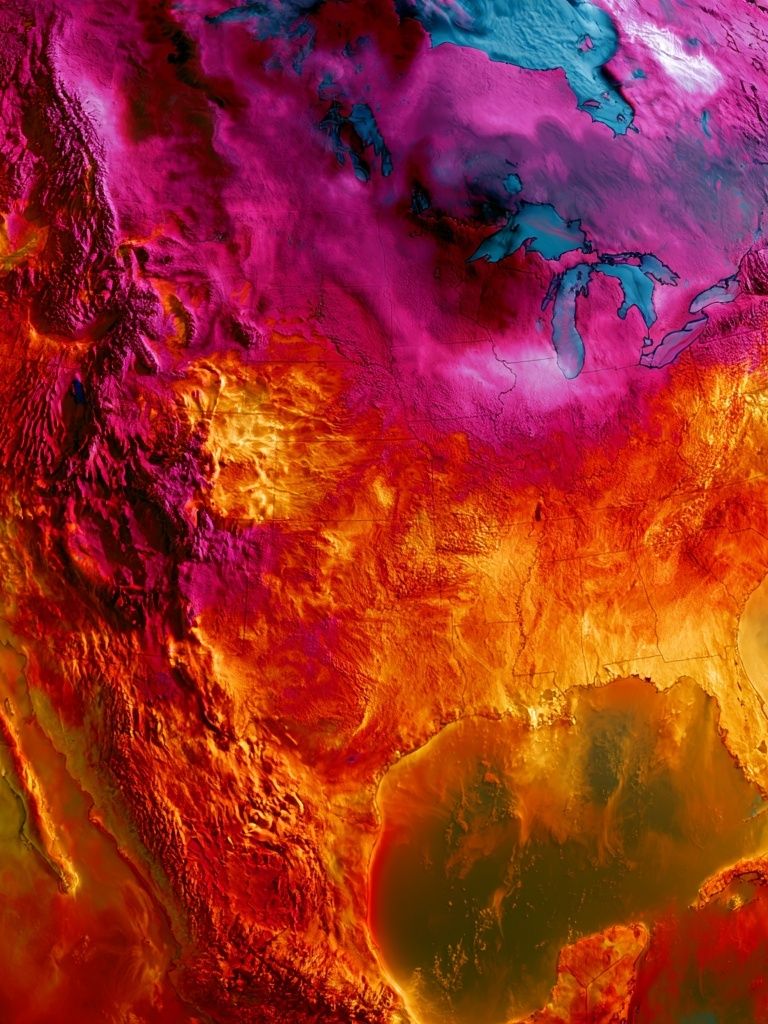 North America Heatmap Poster. poster — maps-travel art