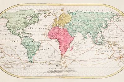 Mappe Monde ou Carte générale. poster print