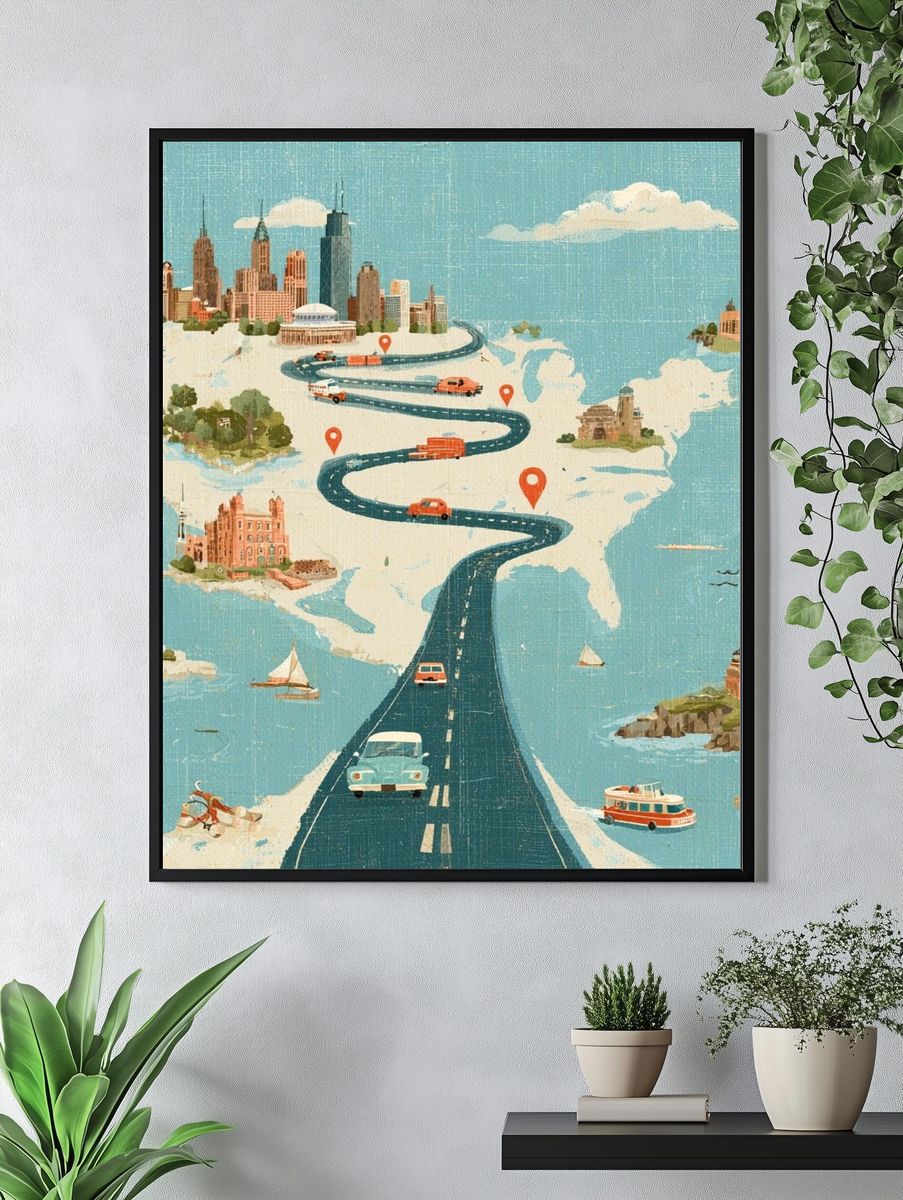 USA Road Trip Travel Poster. — room view 4