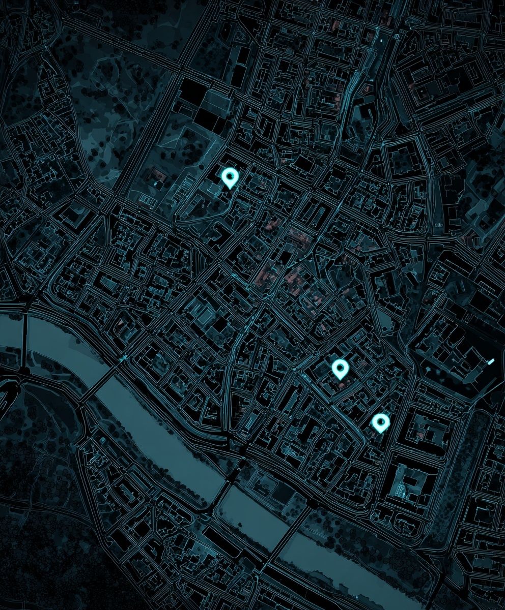 Neon City Map Poster. poster detail