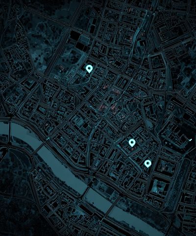 Neon City Map Poster. poster print