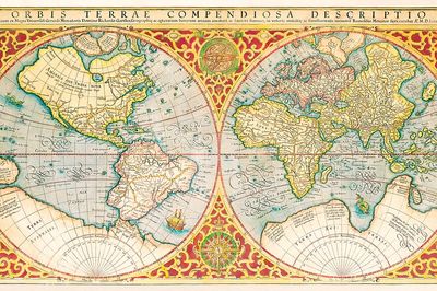 Orbis terrae compendiosa descriptio. poster
