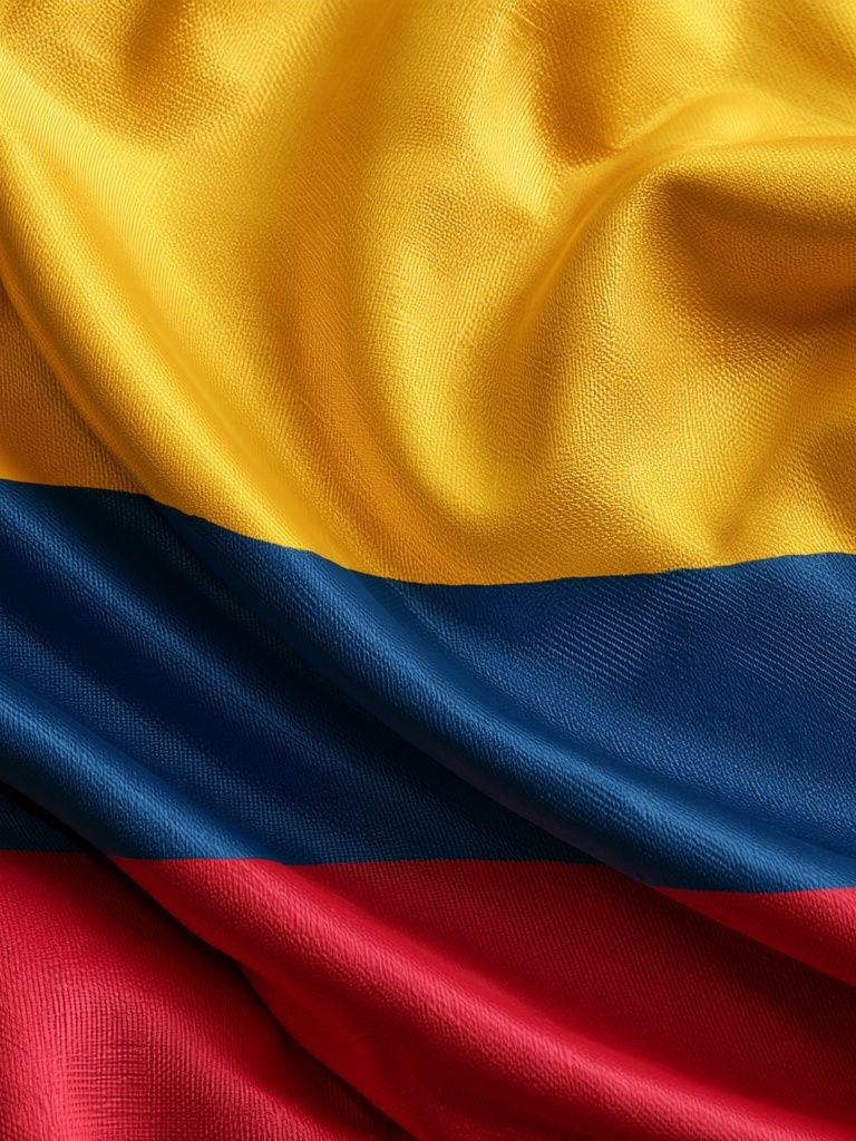 Colombian Flag Fabric Poster. poster detail