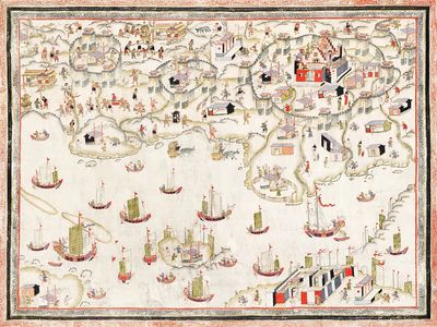 清 佚名 台南地區荷蘭城堡 Forts Zeelandia. poster