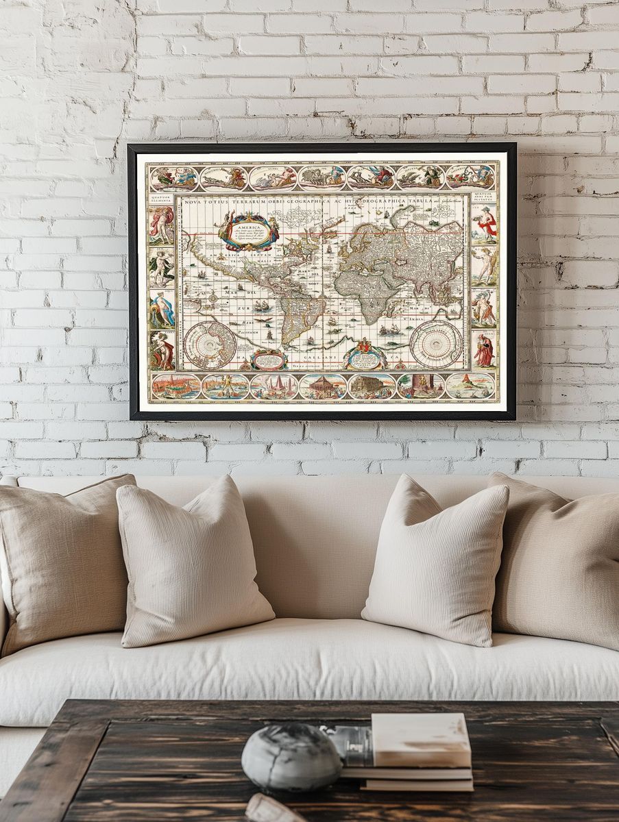 Nova totius terrarum orbis geographica room preview