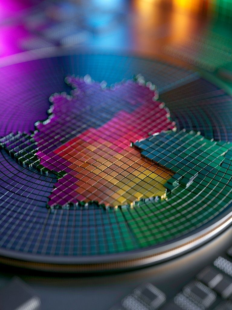 Neon Germany Mosaic Poster. poster detail