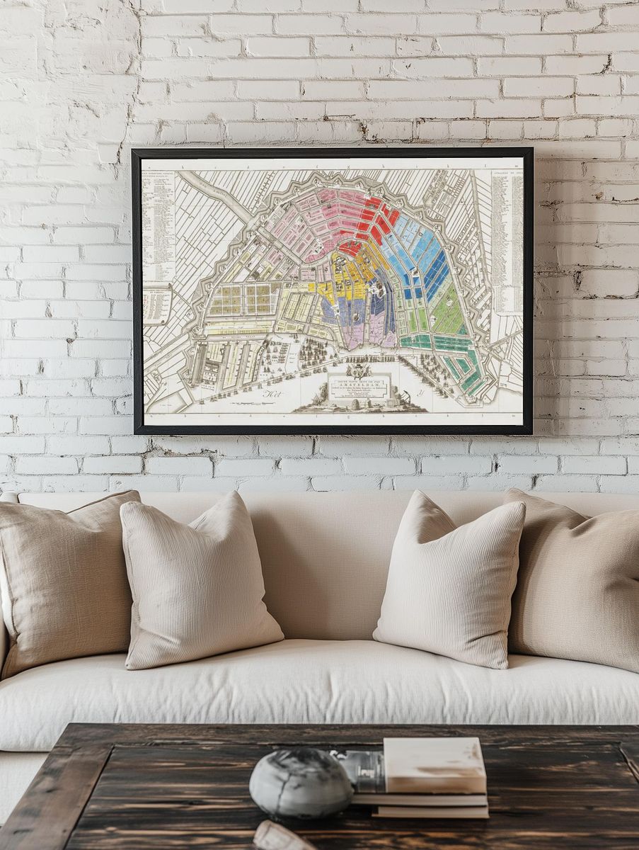 Plattegrond van Amsterdam met verdeling. — room view 1