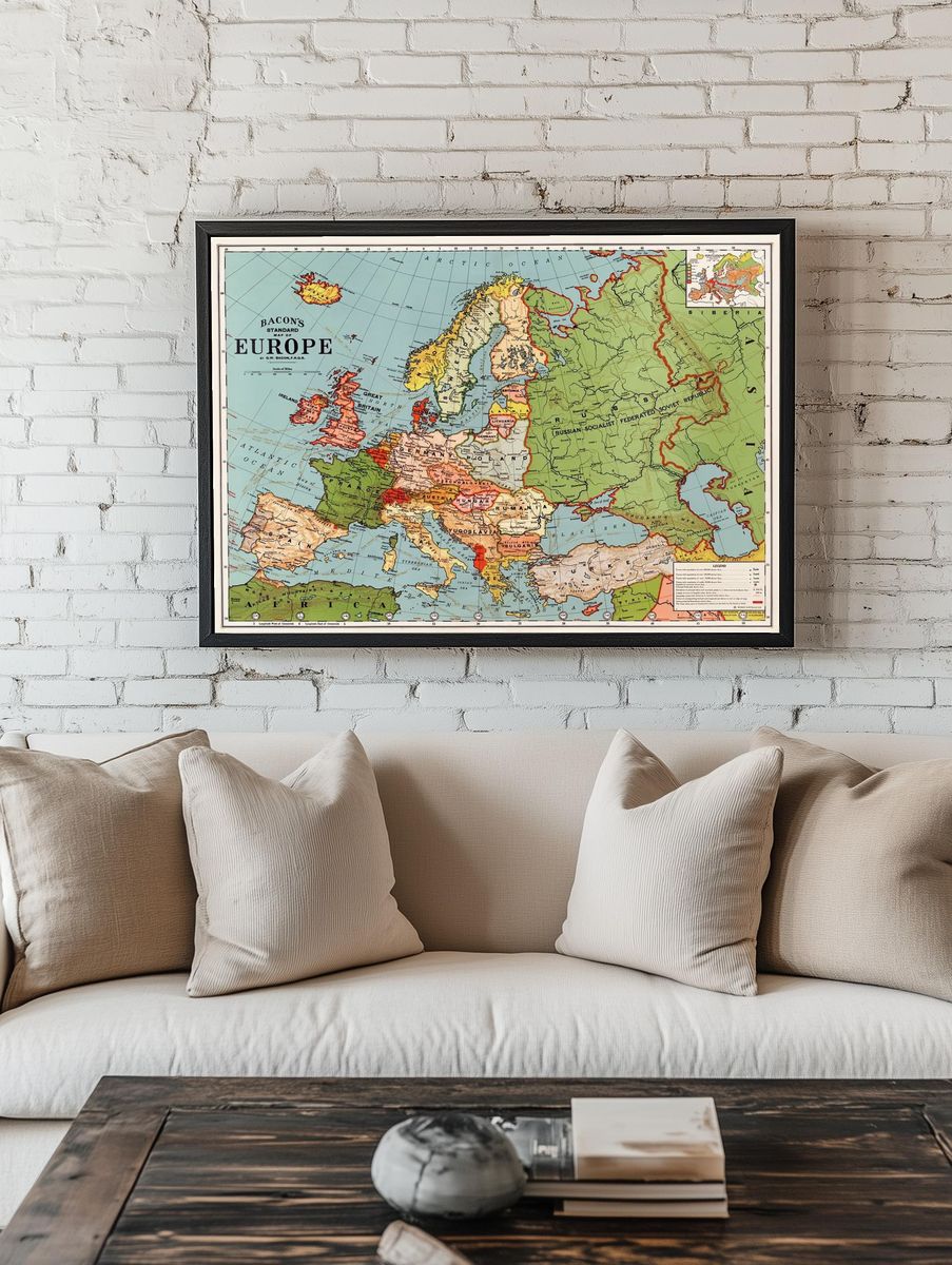 Bacon's standard map Europe George room preview