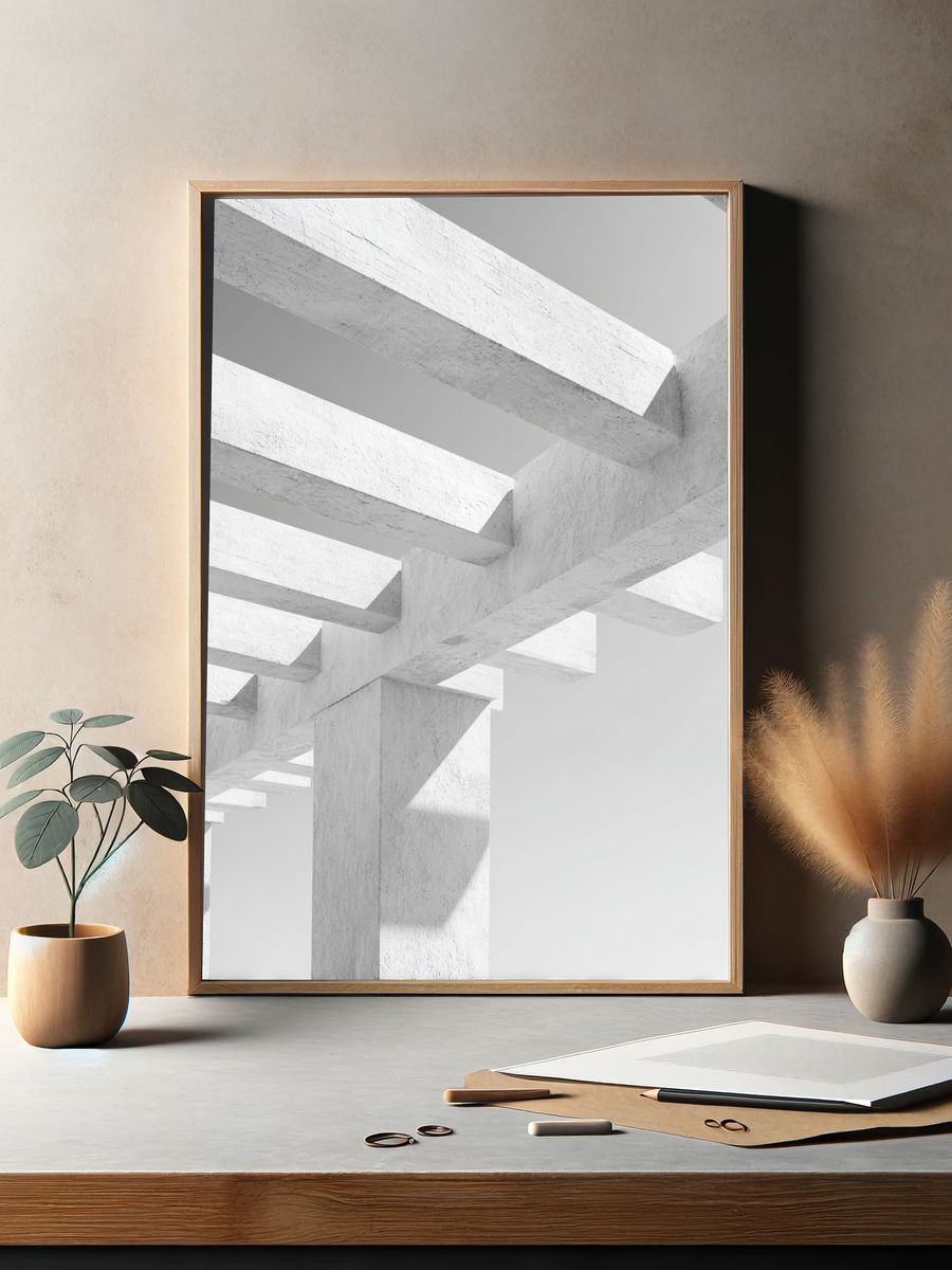 Modern Architecture — Minimalist Print. — room view 2