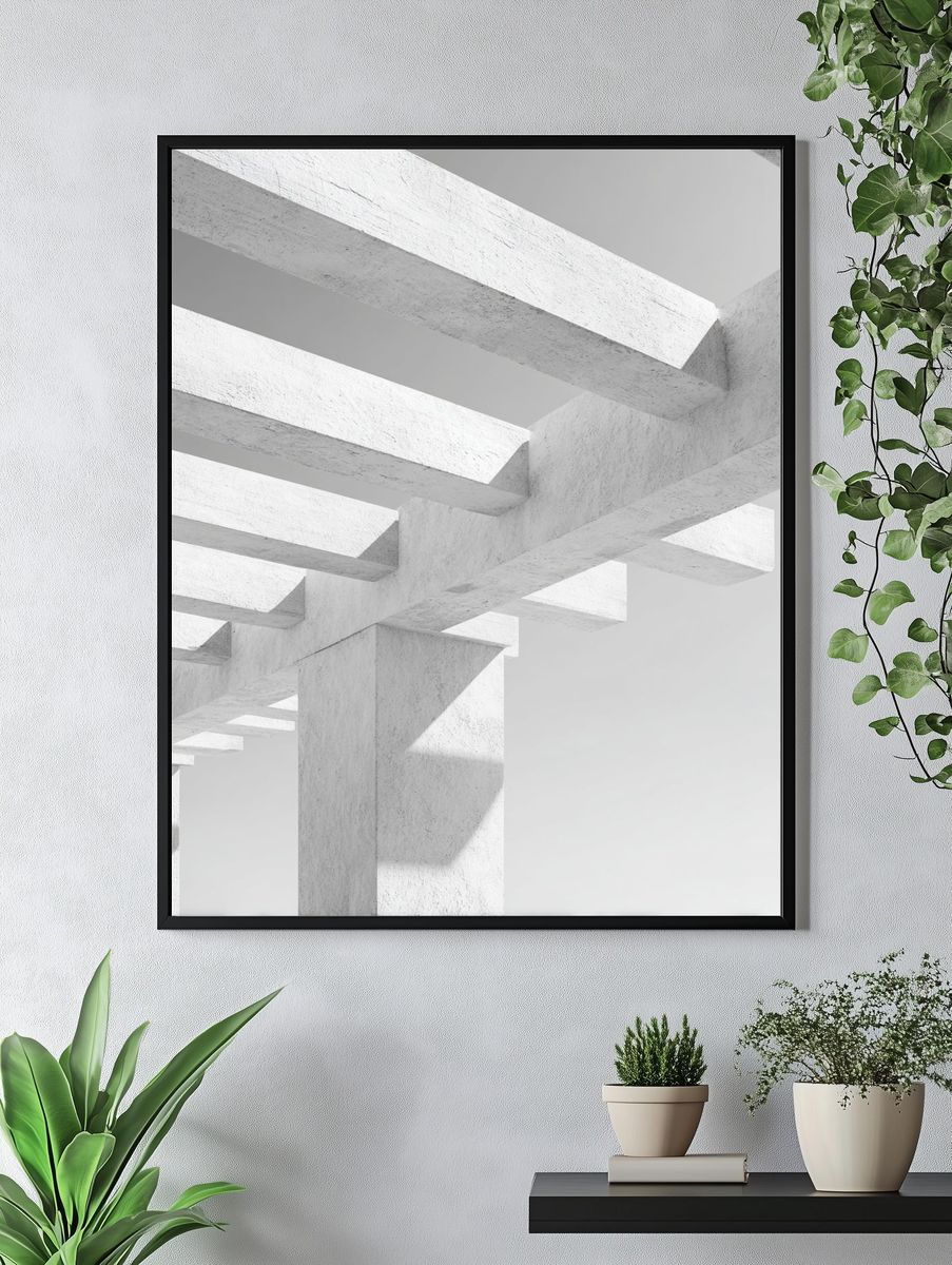 Modern Architecture — Minimalist Print. — room view 4