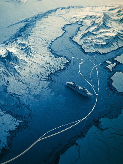 Arctic Voyage Map Print.