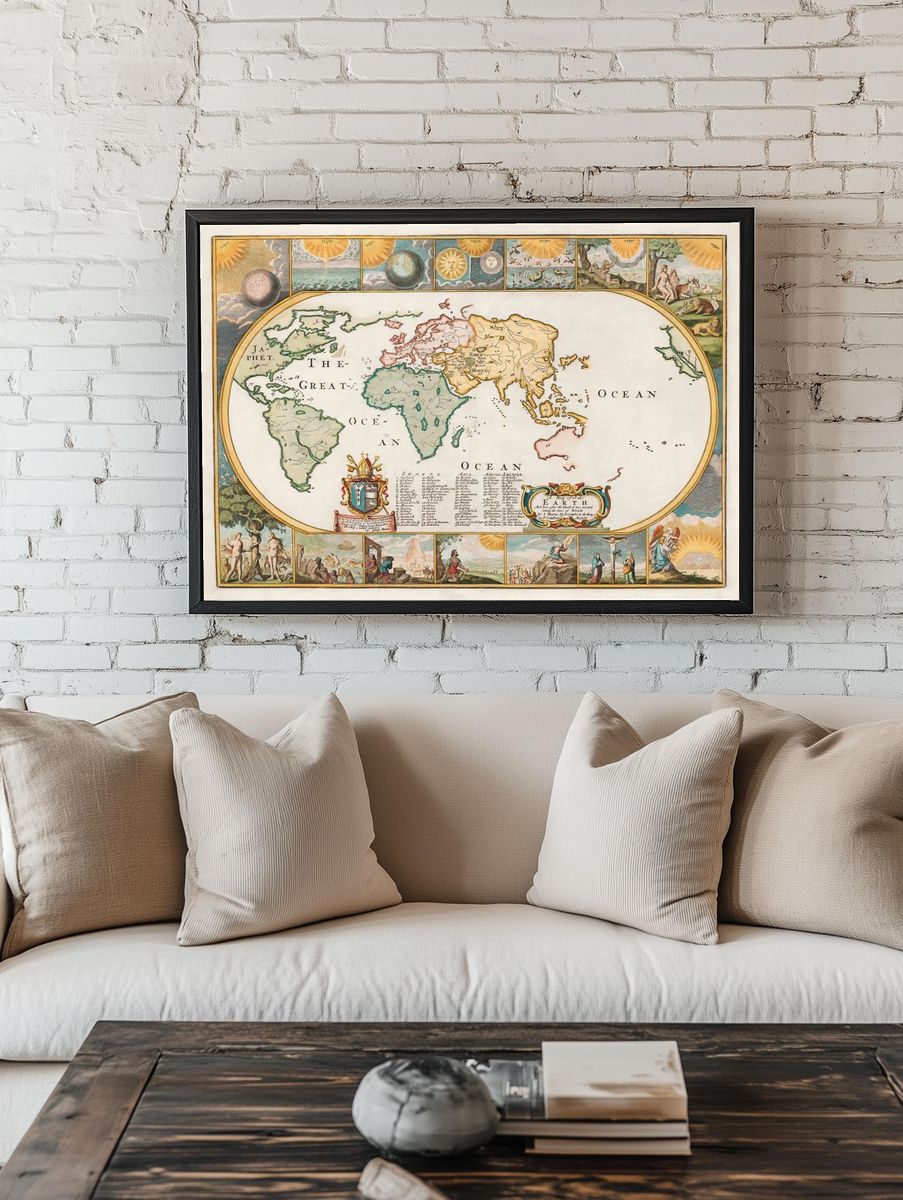 The Great Ocean — Vintage Map Print. — room view 1
