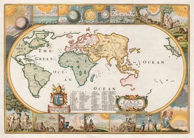 The Great Ocean — Vintage Map Print. poster