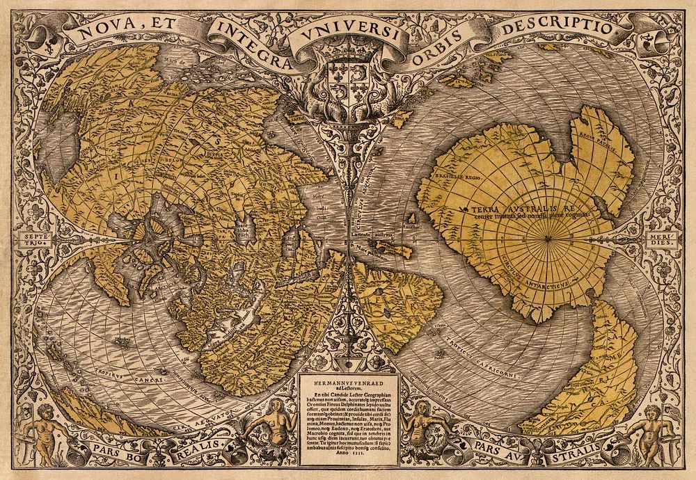 Noua, et integra uniuersi orbis. poster — maps-travel art