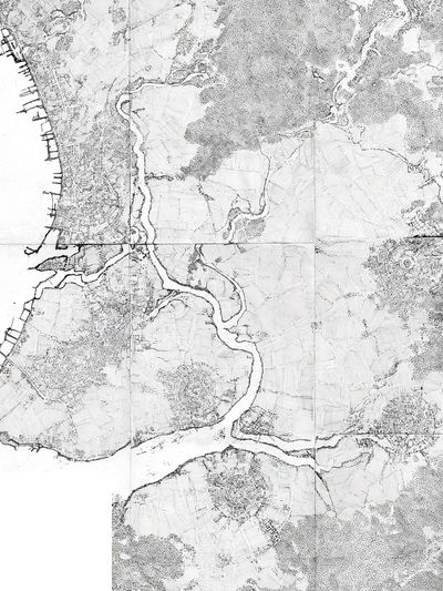 Coastal Map Sketch Print. poster