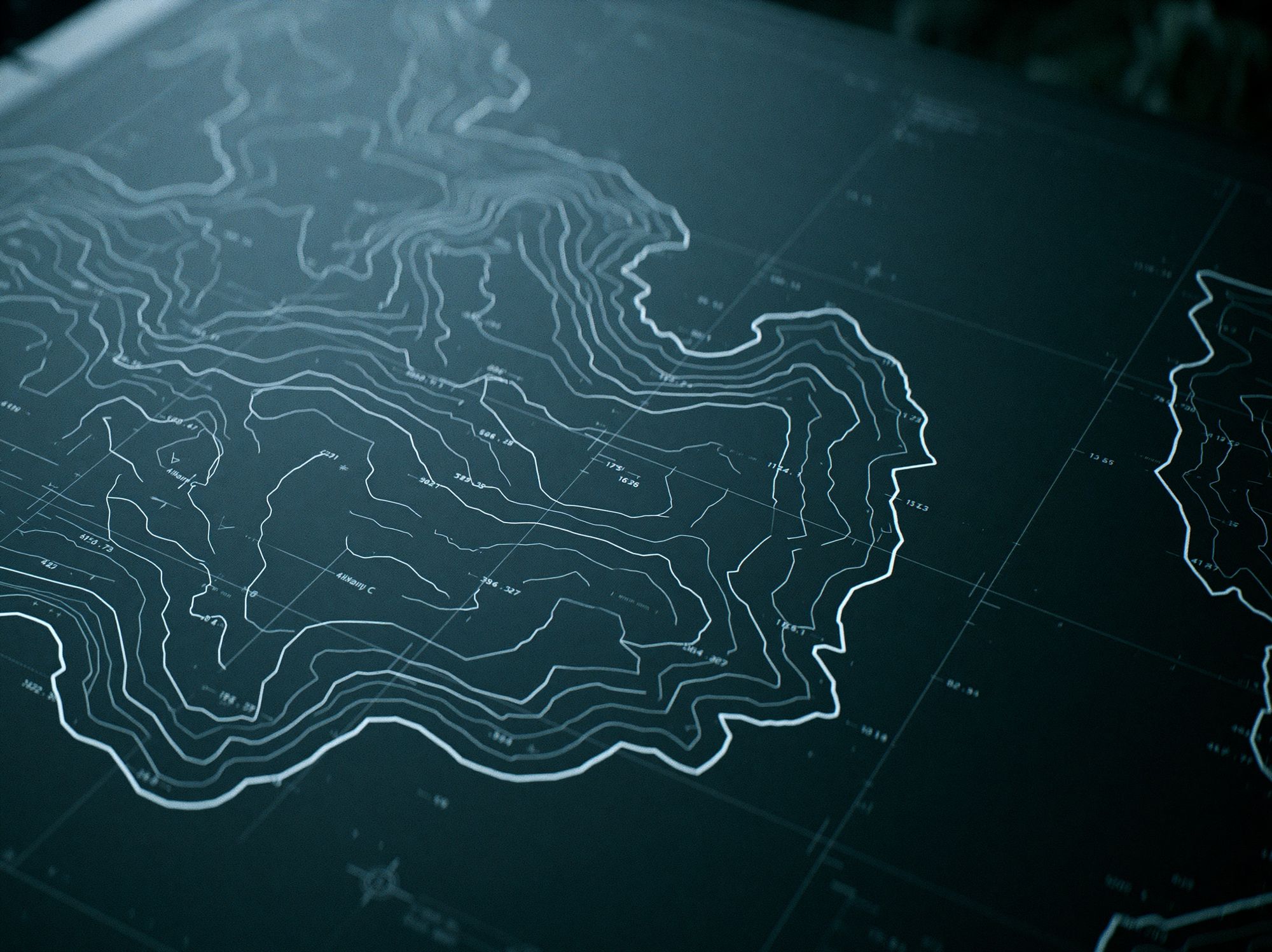 Topographic Map Lines Print. poster detail