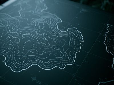 Topographic Map Lines Print. poster