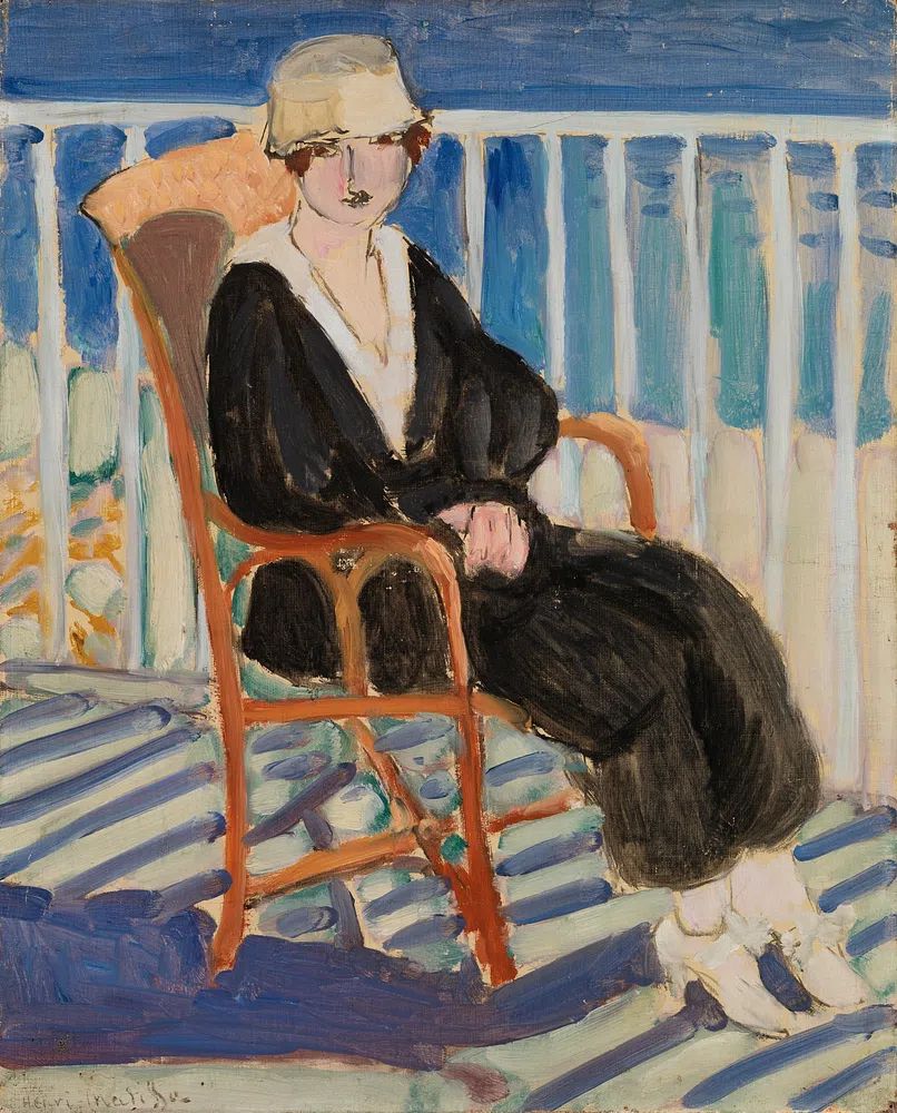 Henri Matisse's Young Girl Balcony. poster — fine-art art