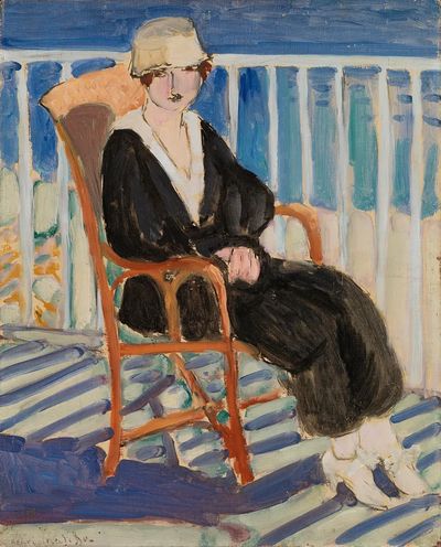 Henri Matisse's Young Girl Balcony. poster print