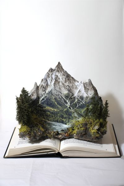 Mountain Landscape Book Art Poster.