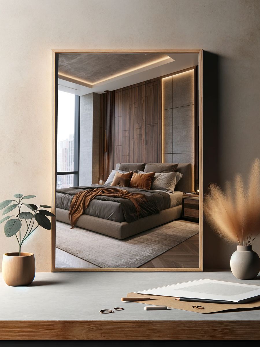 Modern Bedroom Interior Photography Poster. — room view 2