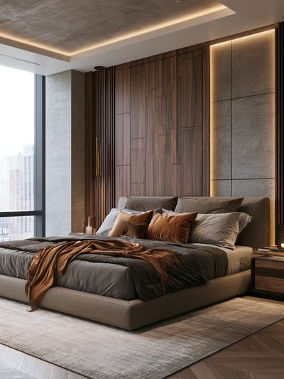 Modern Bedroom Interior Photography Poster. poster