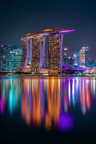 Marina Bay Sands Night Skyline Poster. poster