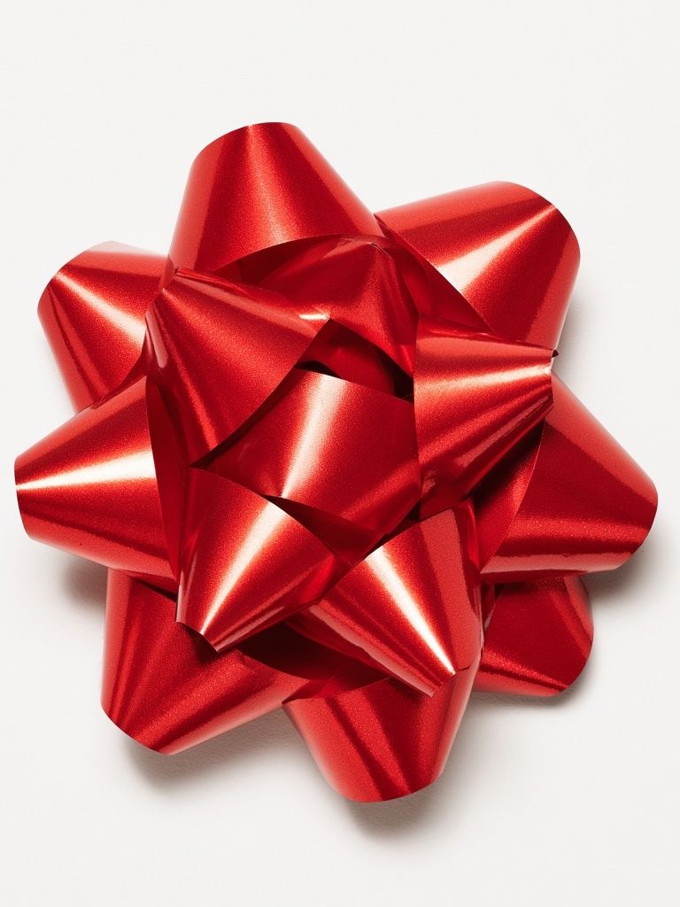 Red Gift Bow Minimalist Print. poster — minimalist art