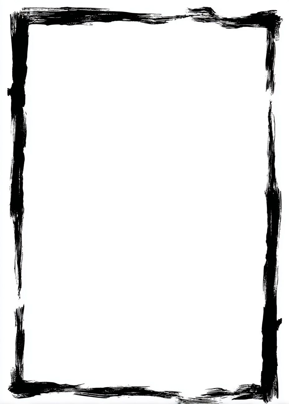 Brush Stroke Frame Minimalist Print. poster detail