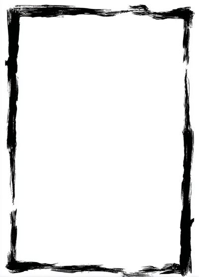 Brush Stroke Frame Minimalist Print. poster