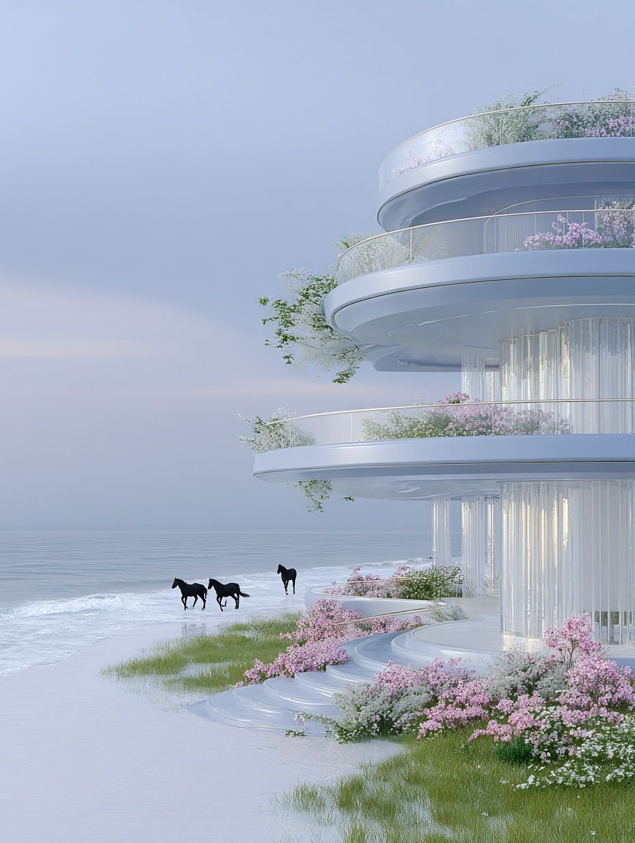 Modern Coastal Architecture Poster. poster detail