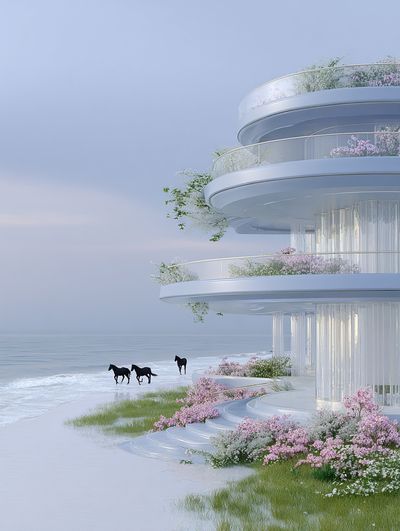 Modern Coastal Architecture Poster. poster