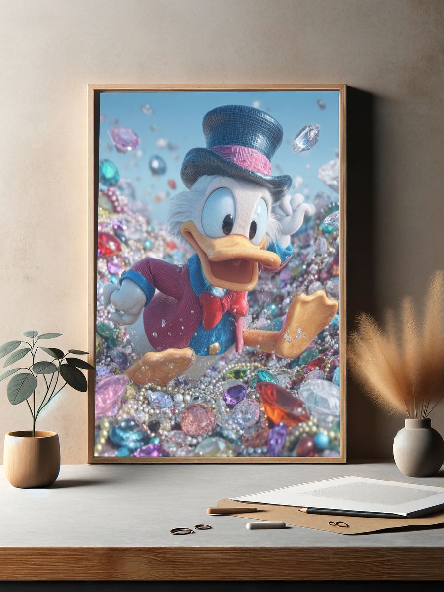 Scrooge McDuck — Cartoon Print. — room view 2