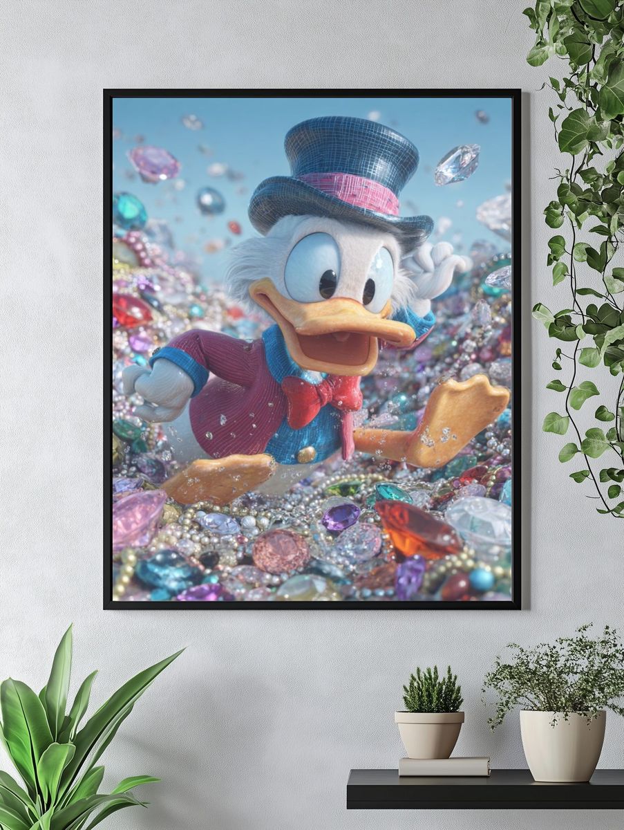 Scrooge McDuck — Cartoon Print. — room view 4