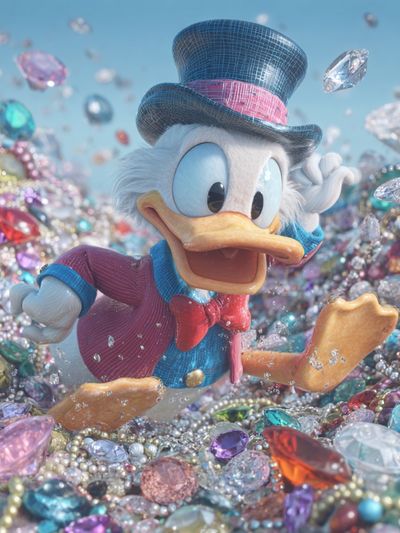Scrooge McDuck — Cartoon Print. poster