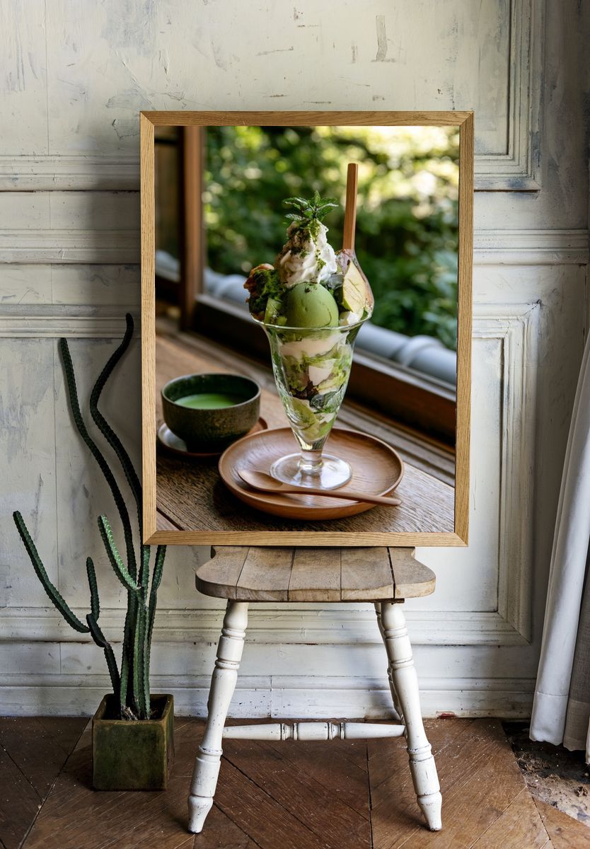 Matcha Parfait Photography Poster. — room view 1