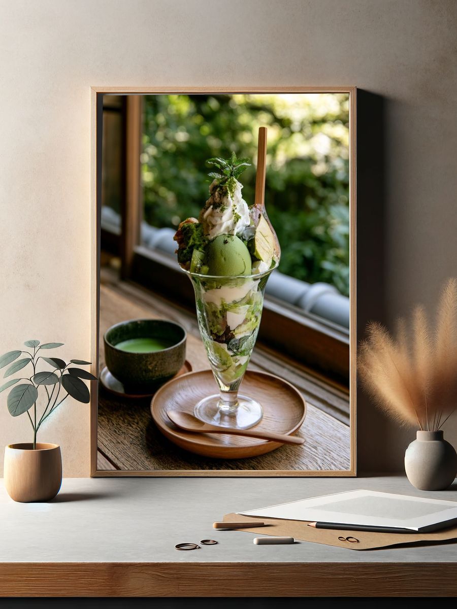 Matcha Parfait Photography Poster. — room view 2