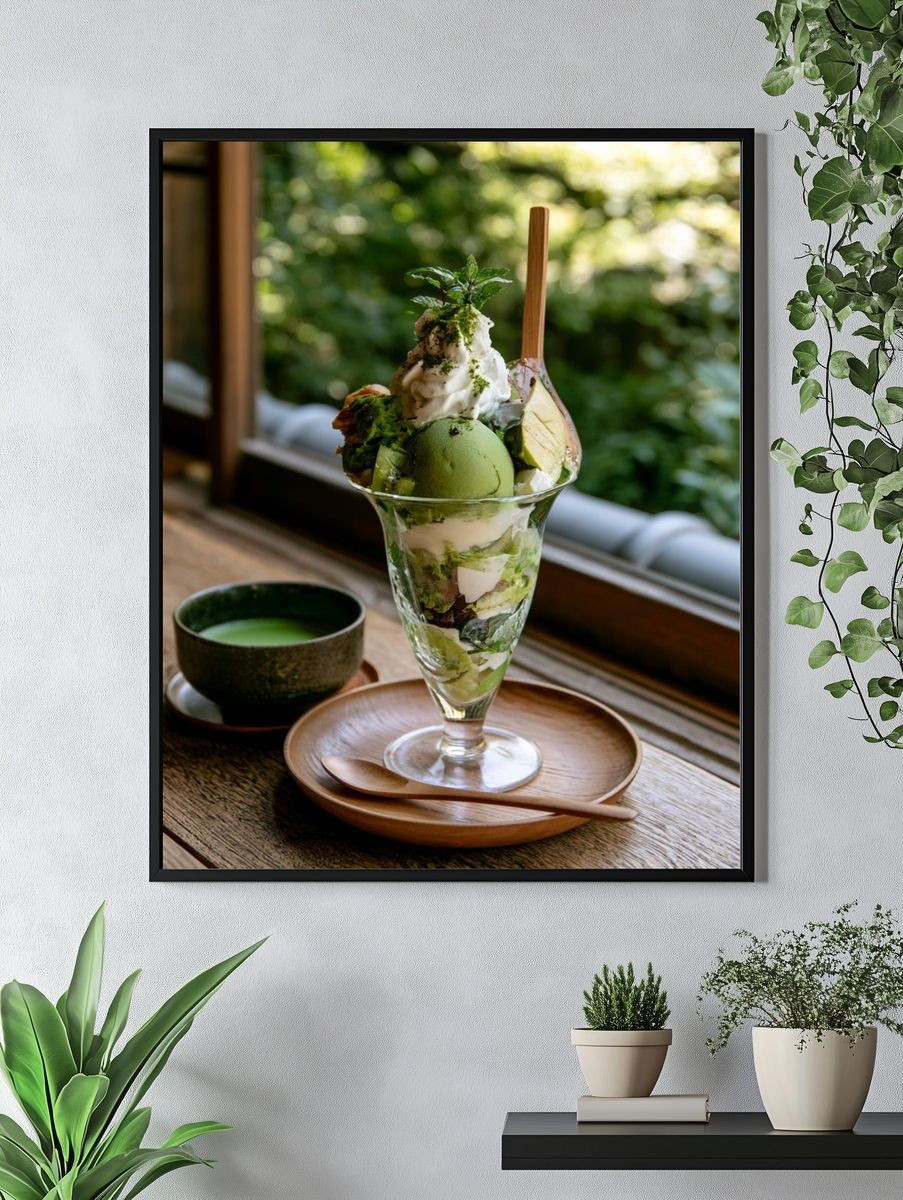 Matcha Parfait Photography Poster. — room view 4