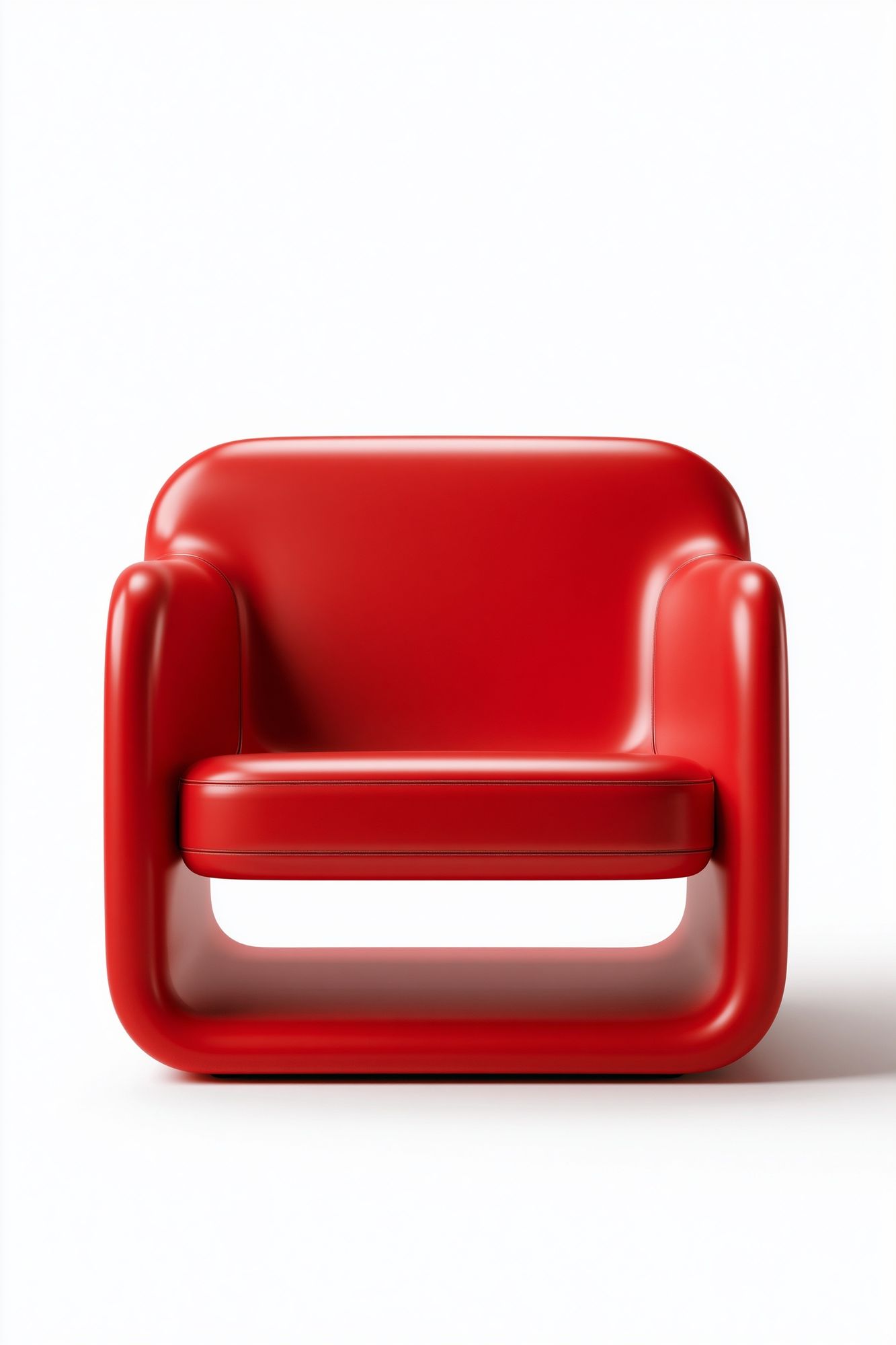 Red Modern Armchair Print. poster — mid-century-modern art