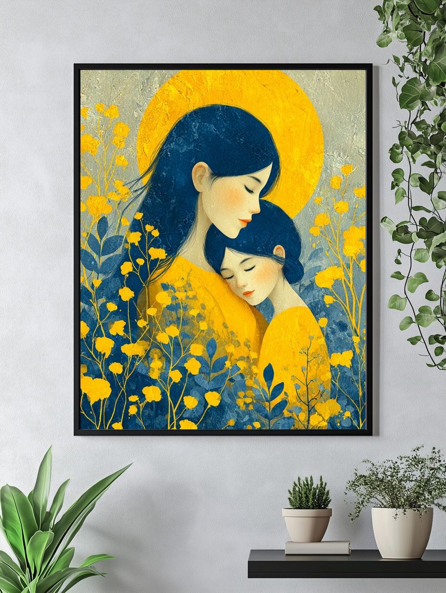 Mother and Child — Illustration Print. — room view 4