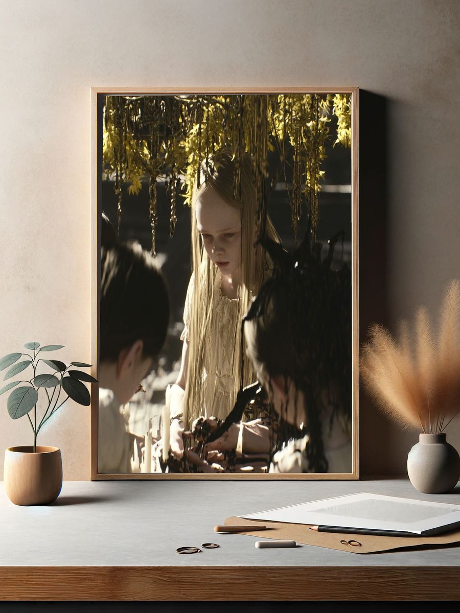 Mysterious Children Portrait Poster. — room view 2