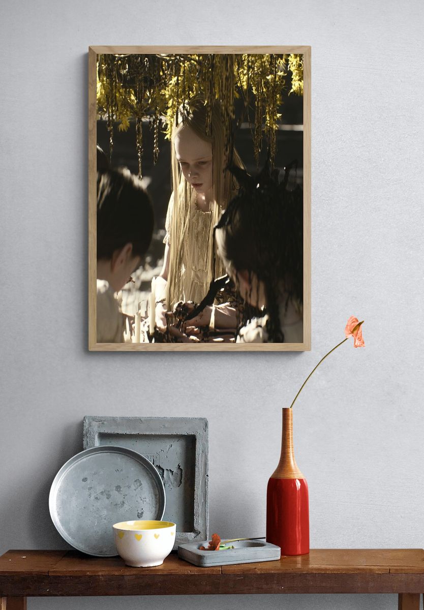 Mysterious Children Portrait Poster. — room view 3