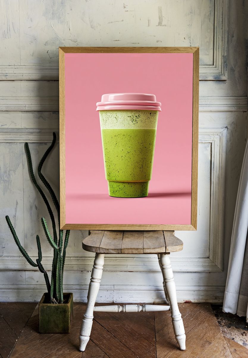 Matcha Cup Photography Poster. — room view 1
