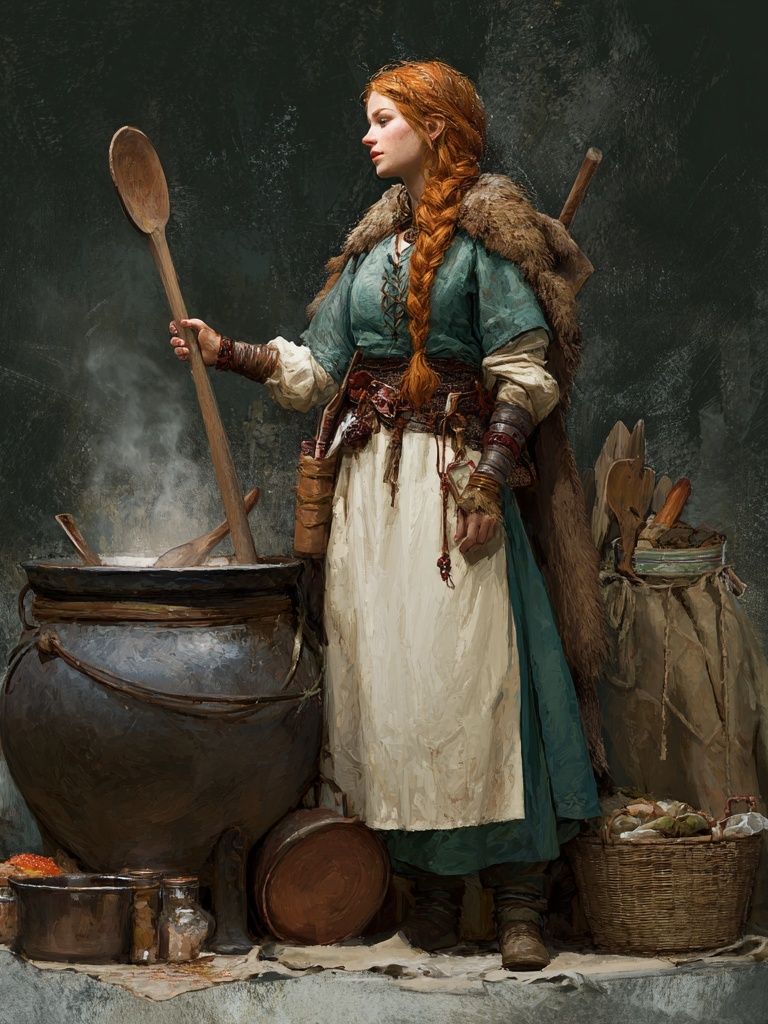Medieval Cook Portrait Print. poster detail