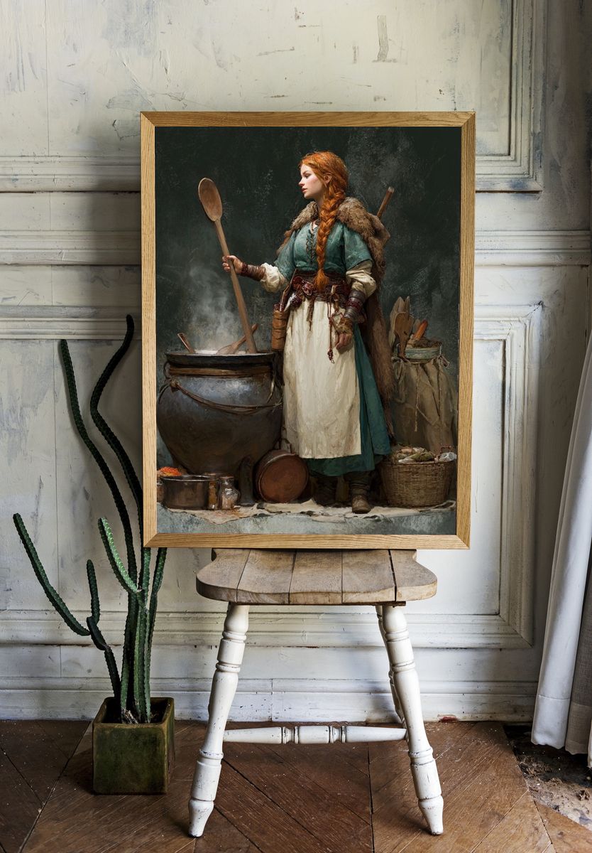 Medieval Cook Portrait Print room preview